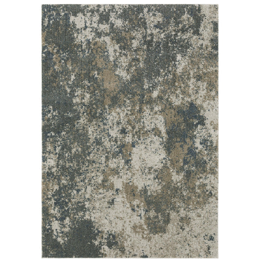 Alton Teal Grey Modern & Contemporary Abstract Indoor Rug