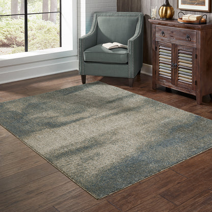 Alton Grey Teal Industrial Abstract Indoor Rug