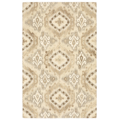 Anastasia Beige Ivory Global Abstract Indoor Rug