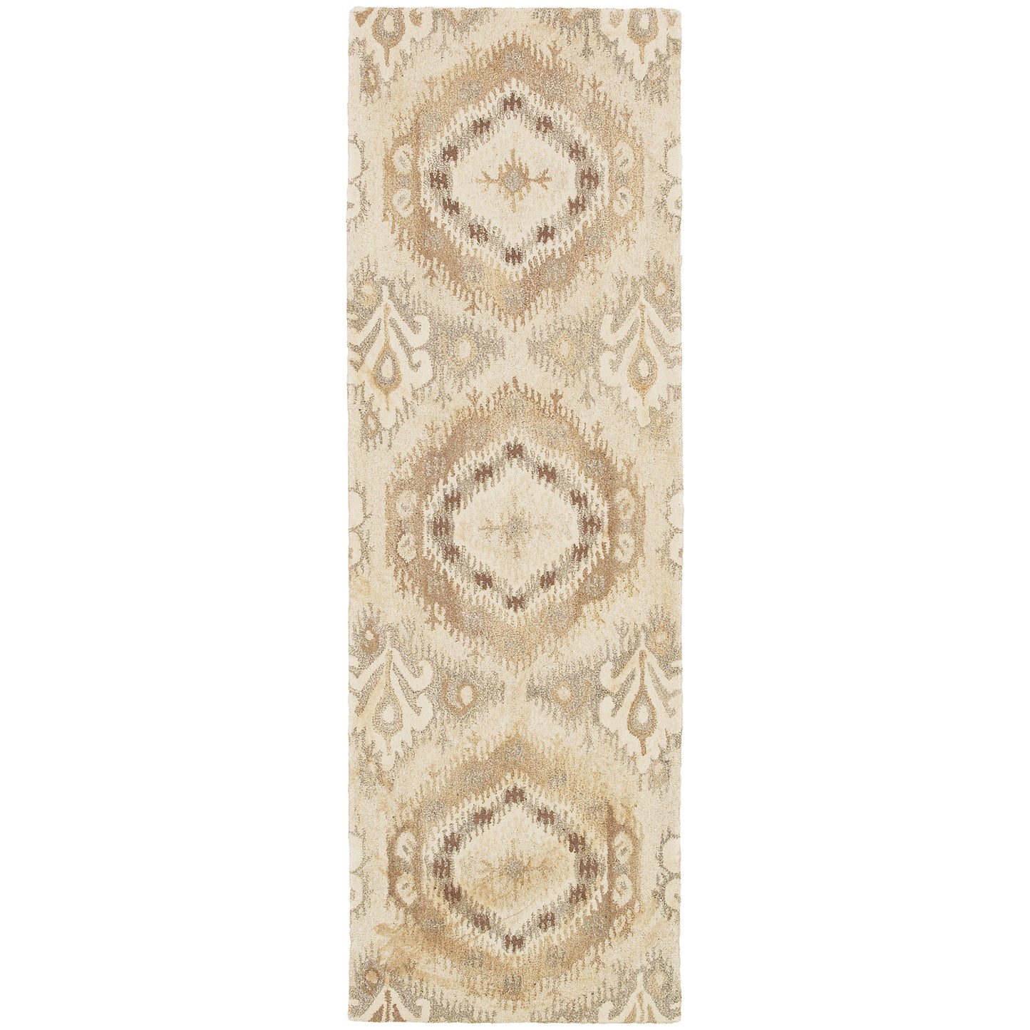 Anastasia Beige Ivory Global Abstract Indoor Rug