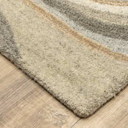 Anastasia Beige Charcoal Modern & Contemporary Abstract Indoor Rug