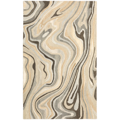 Anastasia Beige Charcoal Modern & Contemporary Abstract Indoor Rug