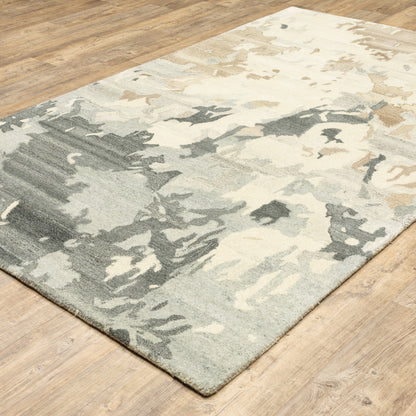 Anastasia Beige Charcoal Modern & Contemporary Abstract Indoor Rug