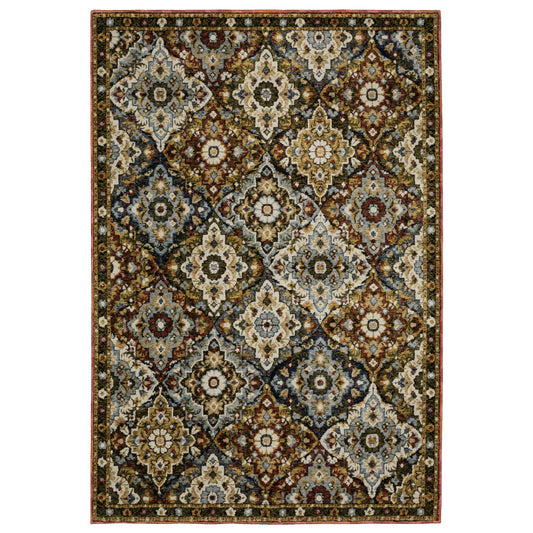 Andorra Red Multi Traditional Medallion Indoor Rug