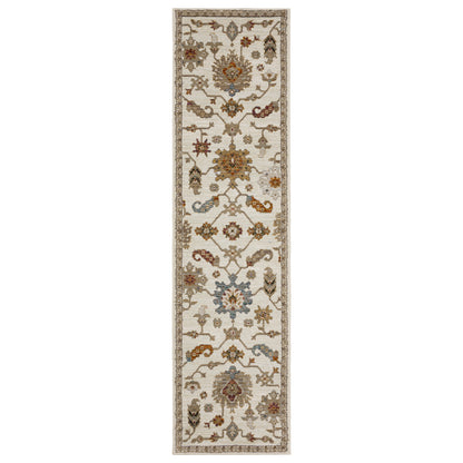 Andorra Ivory Multi Traditional Oriental Indoor Rug