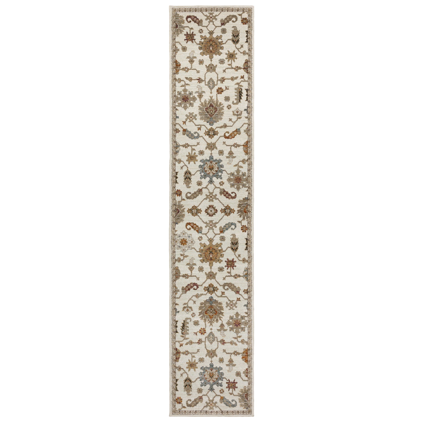 Andorra Ivory Multi Traditional Oriental Indoor Rug