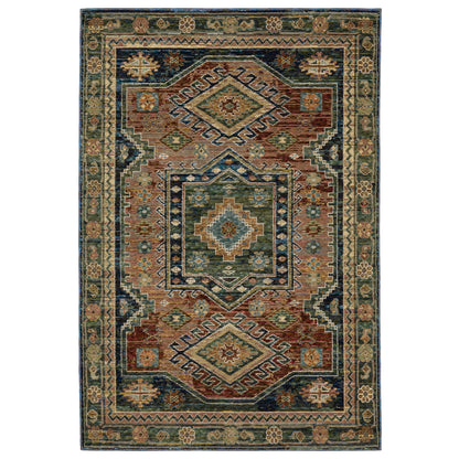 Andorra Blue Multi Bohemian Tribal Indoor Rug