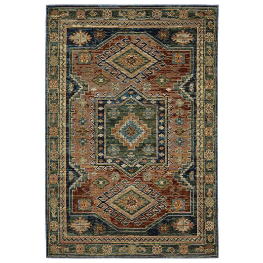 Andorra Blue Multi Bohemian Tribal Indoor Rug