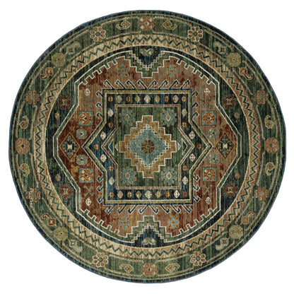 Andorra Blue Multi Bohemian Tribal Indoor Rug