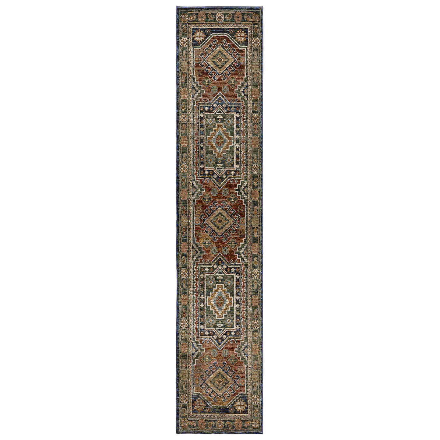 Andorra Blue Multi Bohemian Tribal Indoor Rug