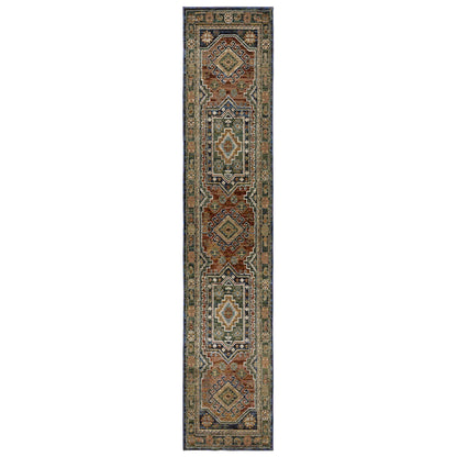 Andorra Blue Multi Bohemian Tribal Indoor Rug