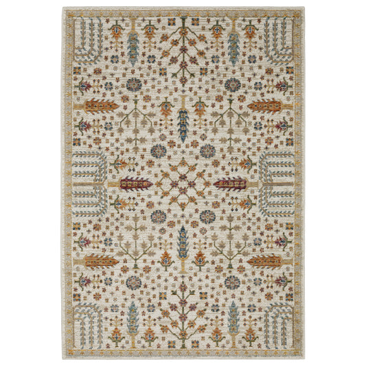 Andorra Ivory Gold Bohemian Oriental Indoor Rug