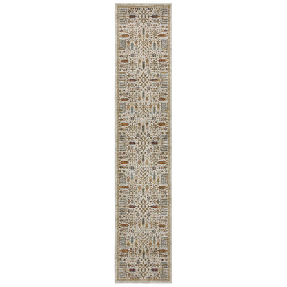 Andorra Ivory Gold Bohemian Oriental Indoor Rug