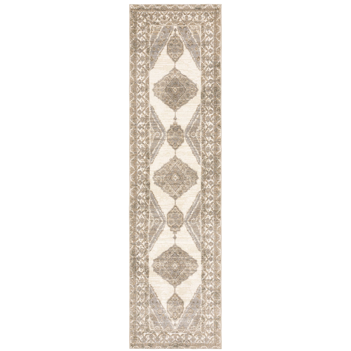 Andorra Beige Ivory Traditional Oriental Indoor Rug