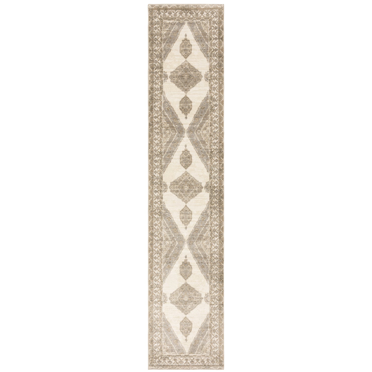 Andorra Beige Ivory Traditional Oriental Indoor Rug