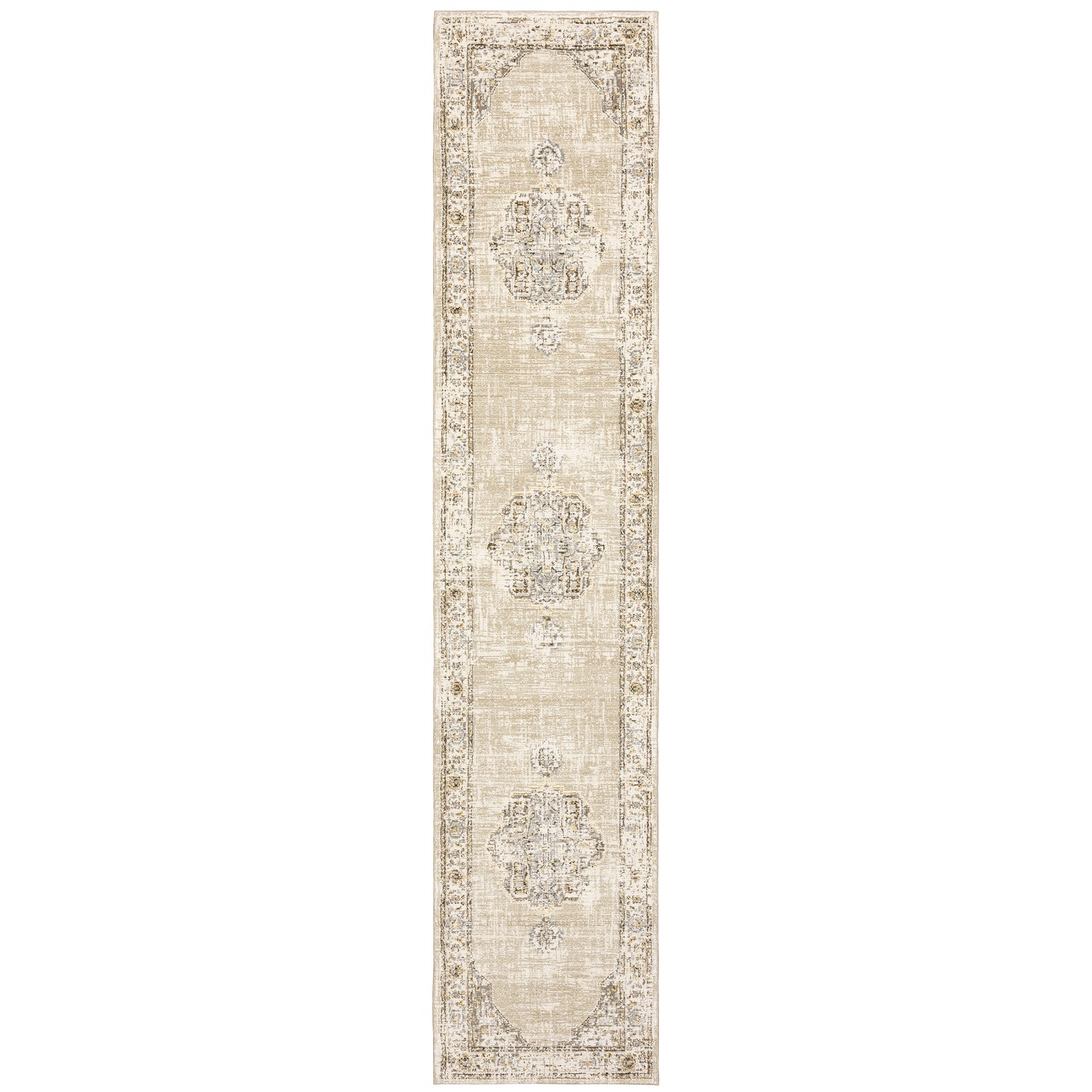 Andorra Beige Ivory Traditional Oriental Indoor Rug