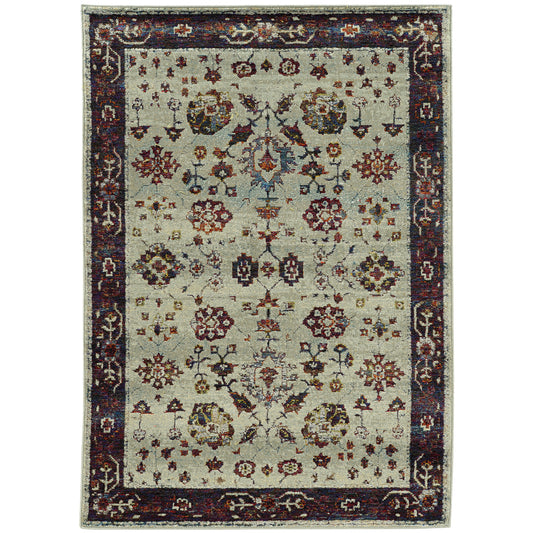 Andorra Stone Red Traditional Oriental Indoor Rug