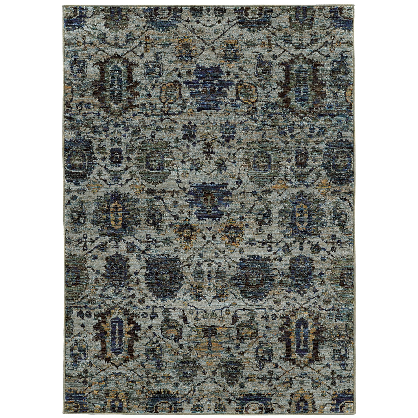 Andorra Blue Navy Traditional Oriental Indoor Rug