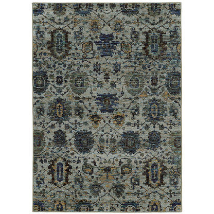 Andorra Blue Navy Traditional Oriental Indoor Rug