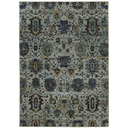 Andorra Blue Navy Traditional Oriental Indoor Rug