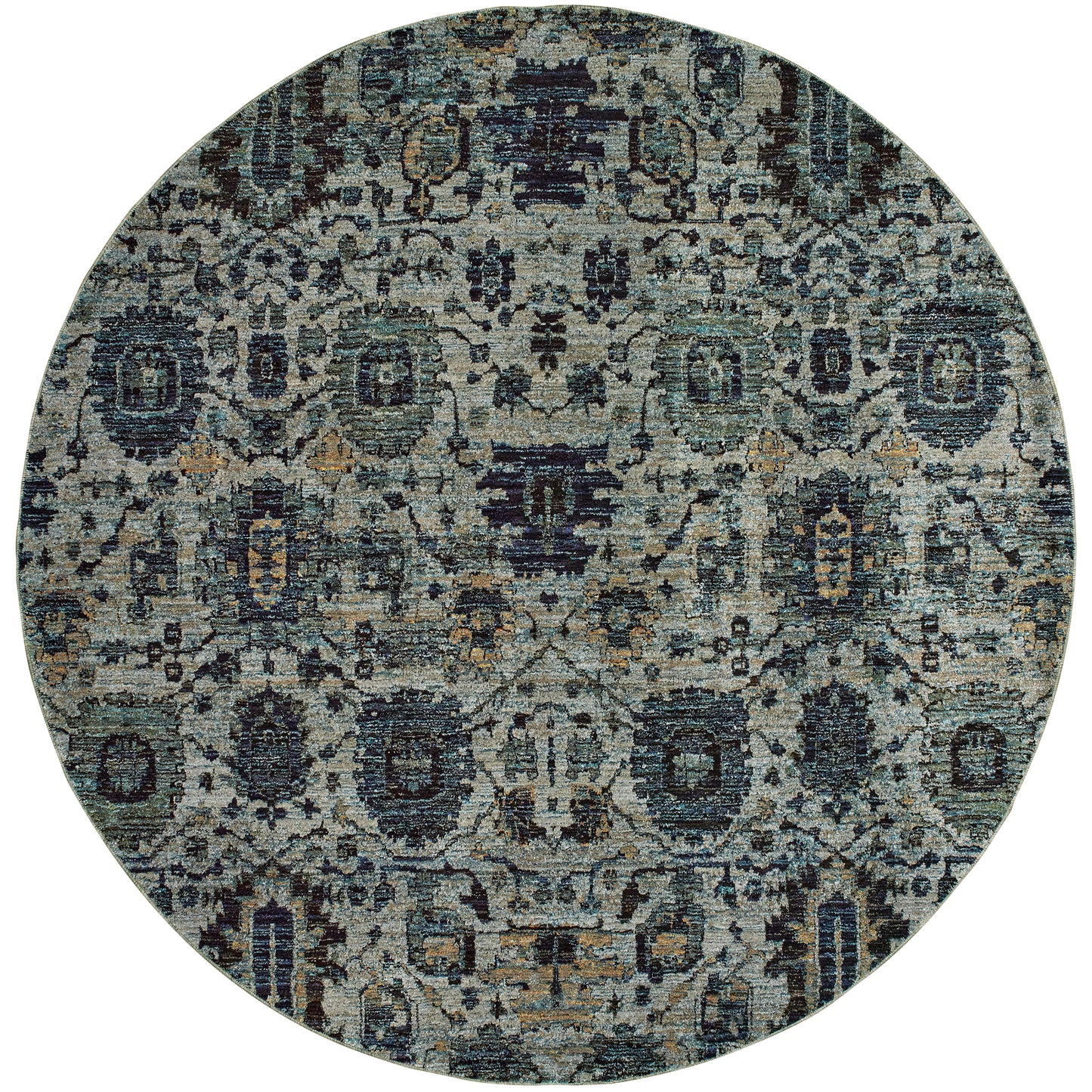 Andorra Blue Navy Traditional Oriental Indoor Rug