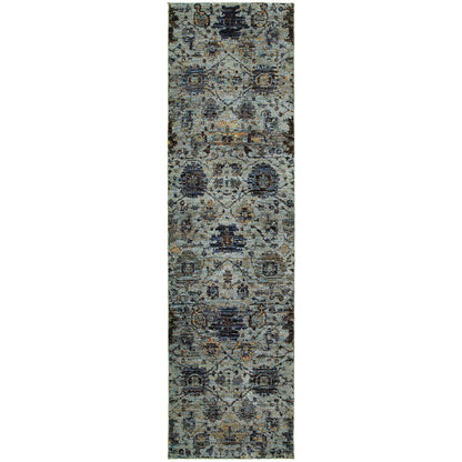 Andorra Blue Navy Traditional Oriental Indoor Rug