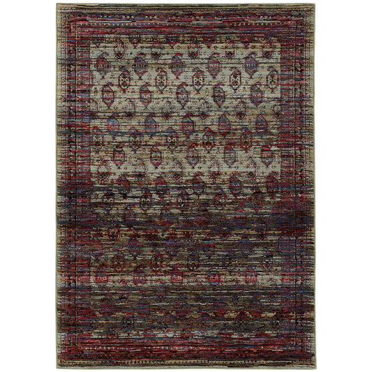 Andorra Multi Red Traditional Oriental Indoor Rug