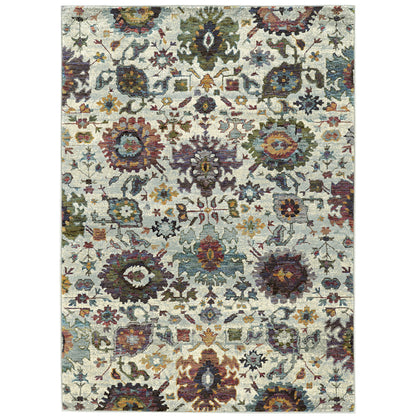 Andorra Stone Multi Traditional Oriental Indoor Rug