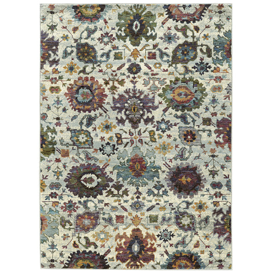 Andorra Stone Multi Traditional Oriental Indoor Rug