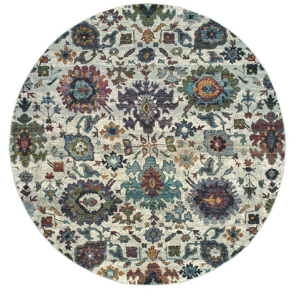 Andorra Stone Multi Traditional Oriental Indoor Rug