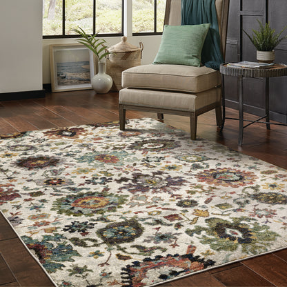 Andorra Stone Multi Traditional Oriental Indoor Rug