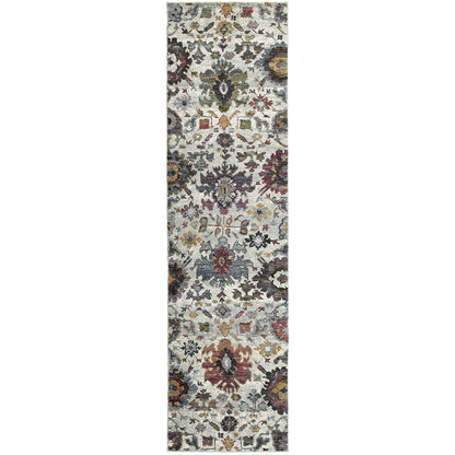 Andorra Stone Multi Traditional Oriental Indoor Rug