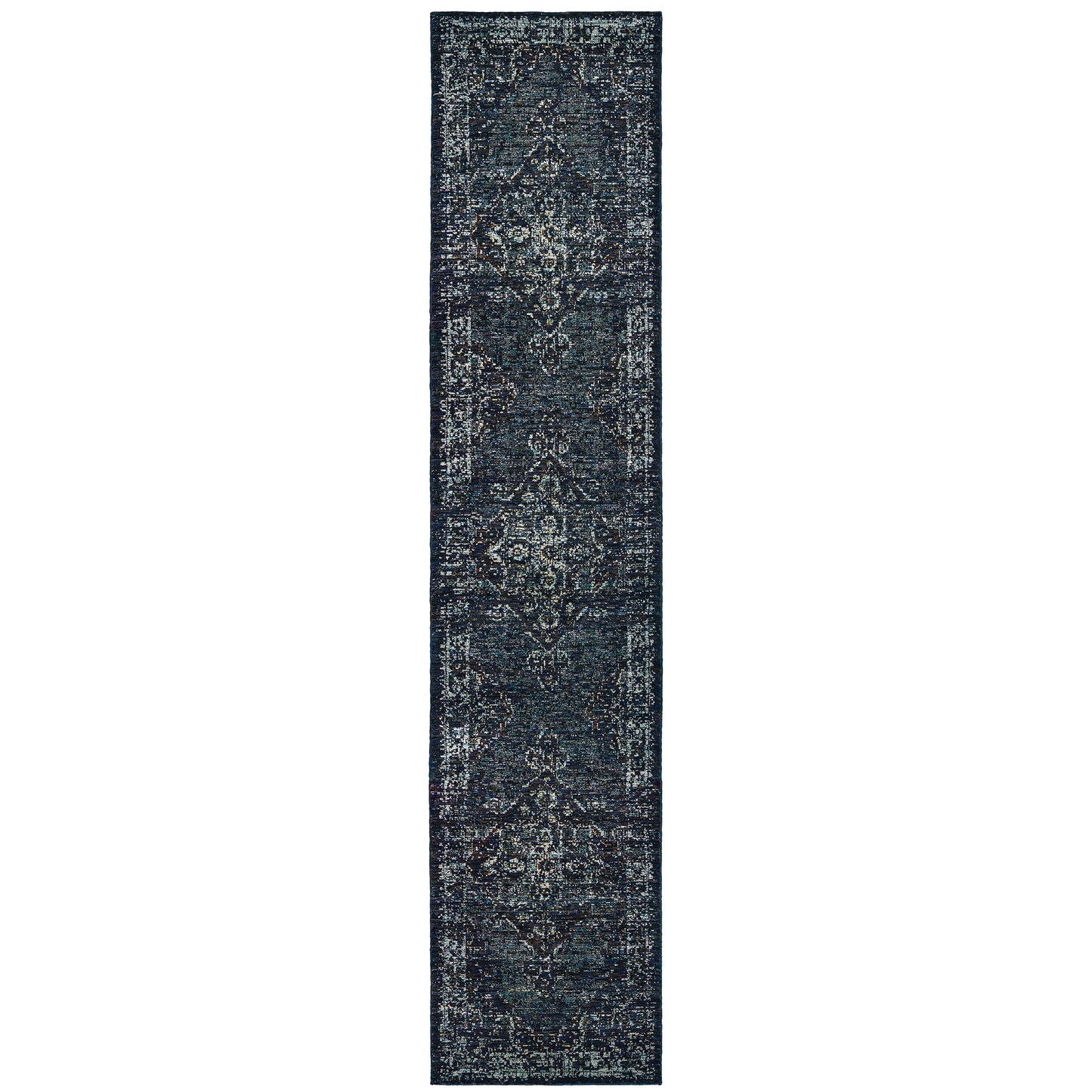 Andorra Blue Light Blue Traditional Oriental Indoor Rug