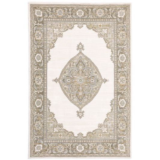 Andorra Beige Tan Traditional Oriental Indoor Rug