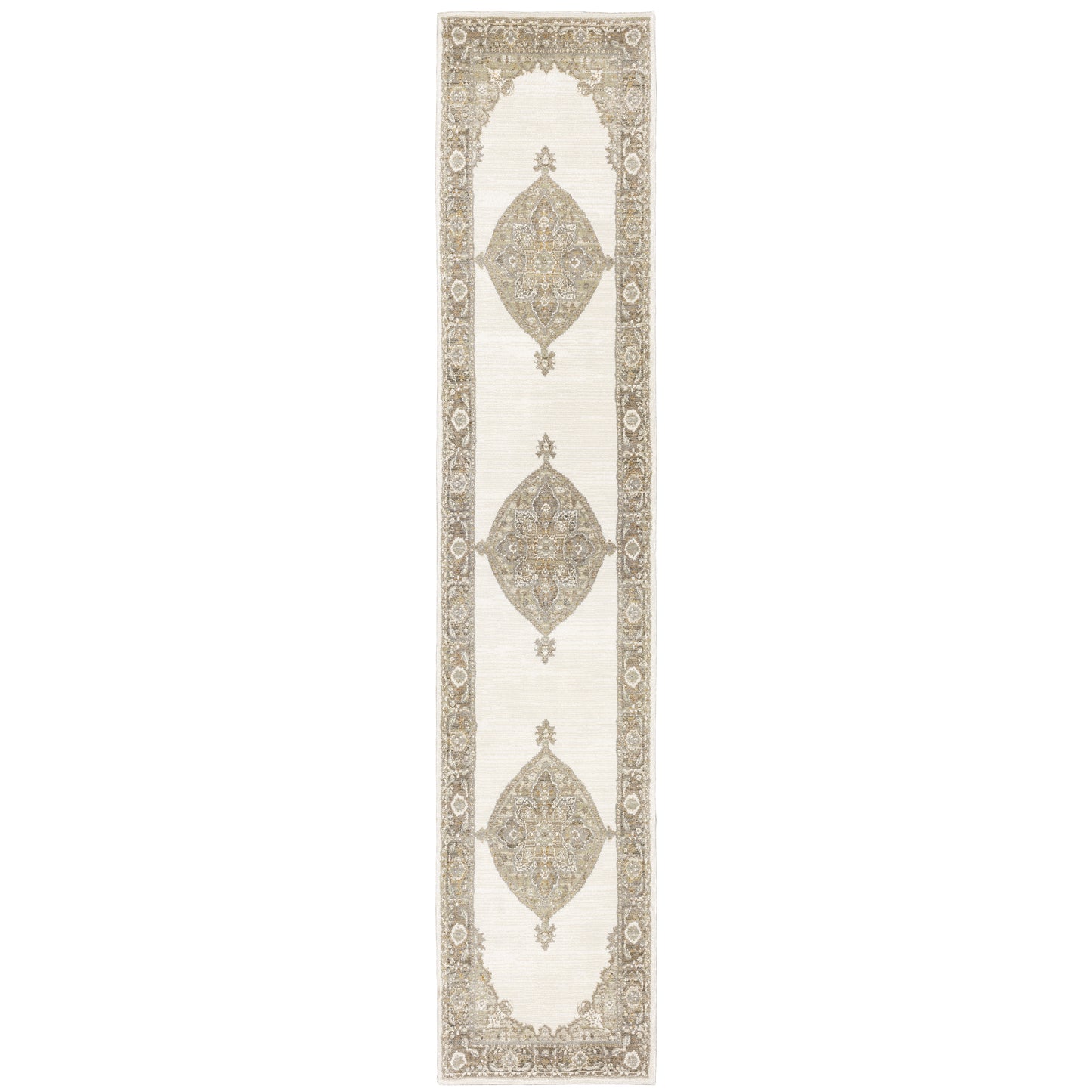 Andorra Beige Tan Traditional Oriental Indoor Rug