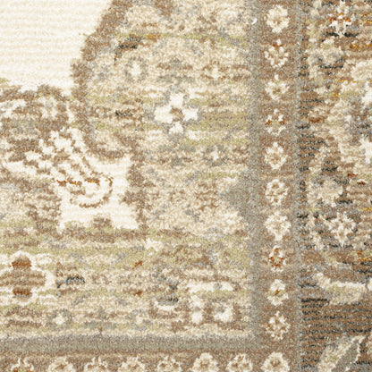 Andorra Beige Tan Traditional Oriental Indoor Rug