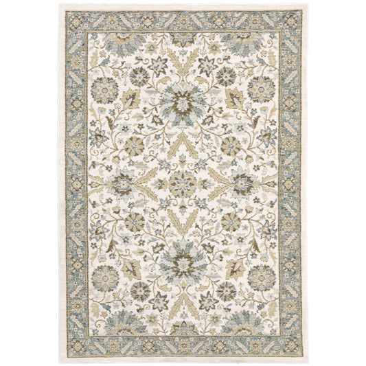 Andorra Stone Ivory Traditional Oriental Indoor Rug