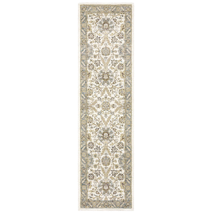 Andorra Stone Ivory Traditional Oriental Indoor Rug