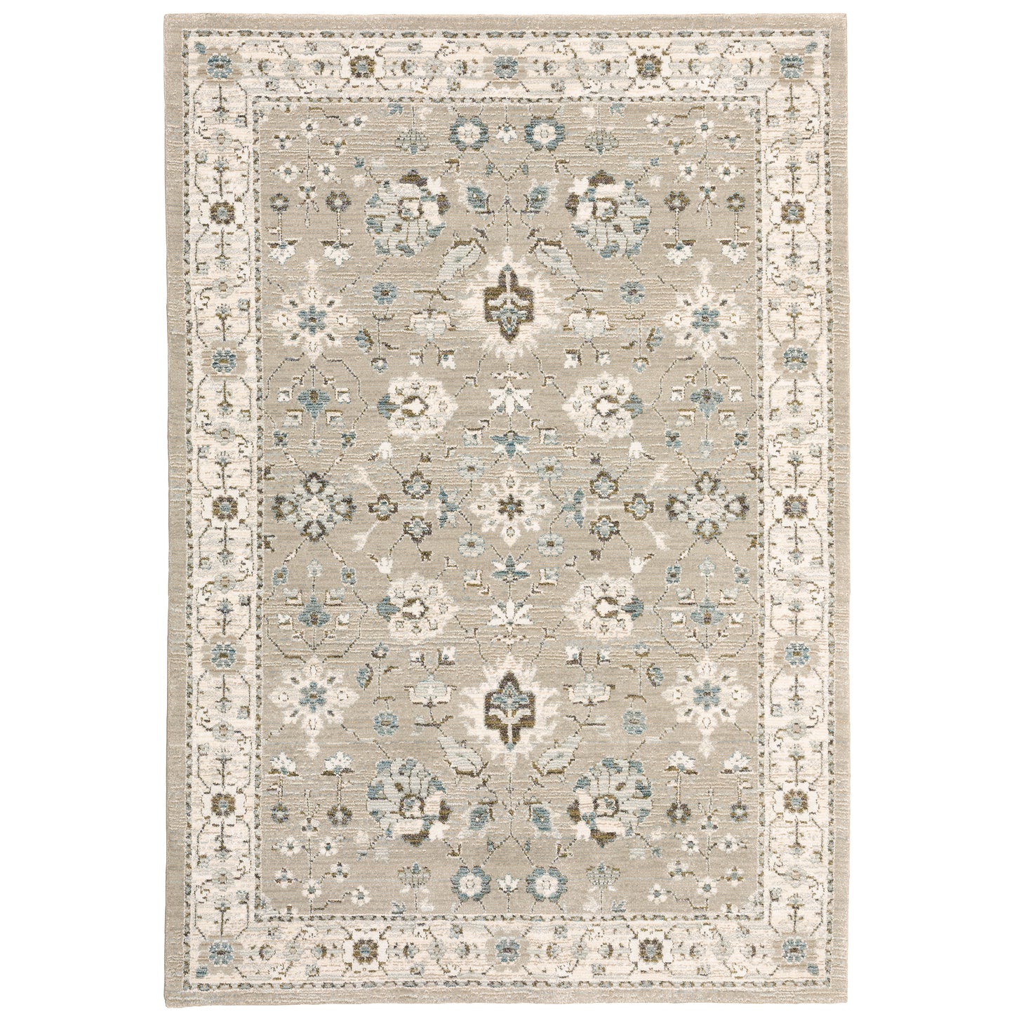 Andorra Beige Ivory Traditional Oriental Indoor Rug