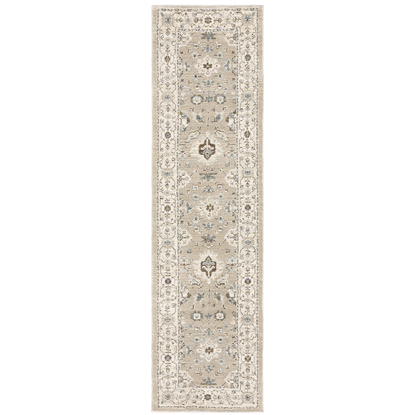 Andorra Beige Ivory Traditional Oriental Indoor Rug