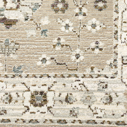 Andorra Beige Ivory Traditional Oriental Indoor Rug