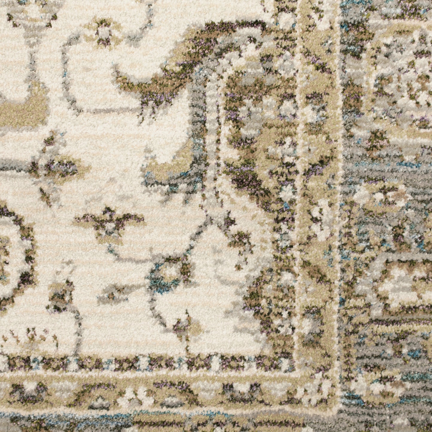 Andorra Ivory Grey Traditional Oriental Indoor Rug