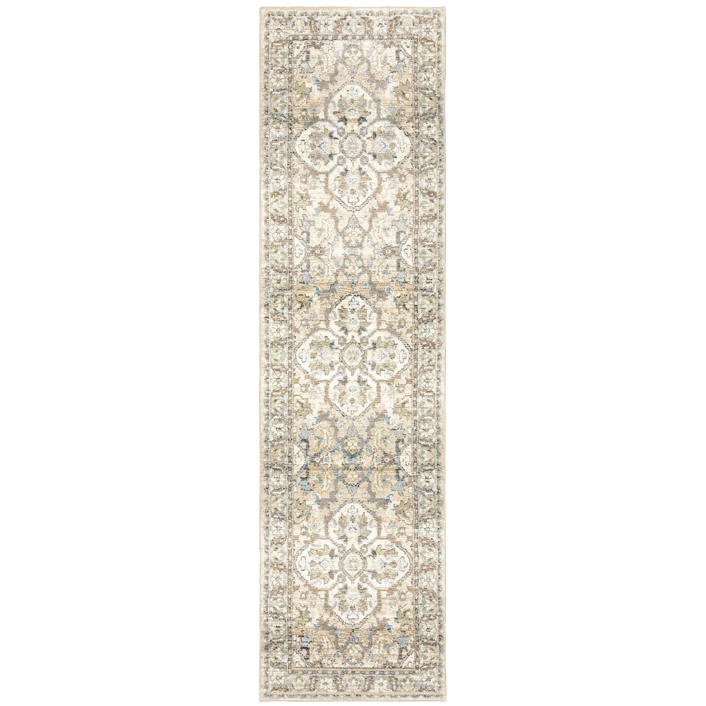 Andorra Beige Ivory Traditional Oriental Indoor Rug