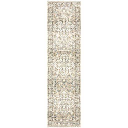 Andorra Beige Ivory Traditional Oriental Indoor Rug