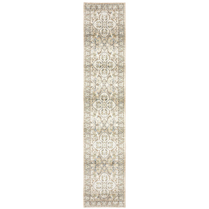 Andorra Beige Ivory Traditional Oriental Indoor Rug