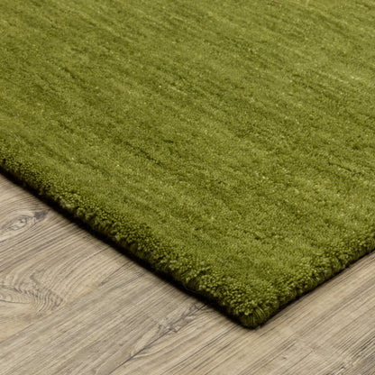 Aniston II Olive Green Casual Solid Indoor Rug