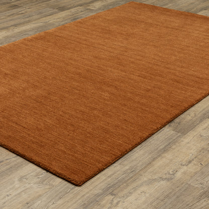 Aniston II Rust Rust Casual Solid Indoor Rug