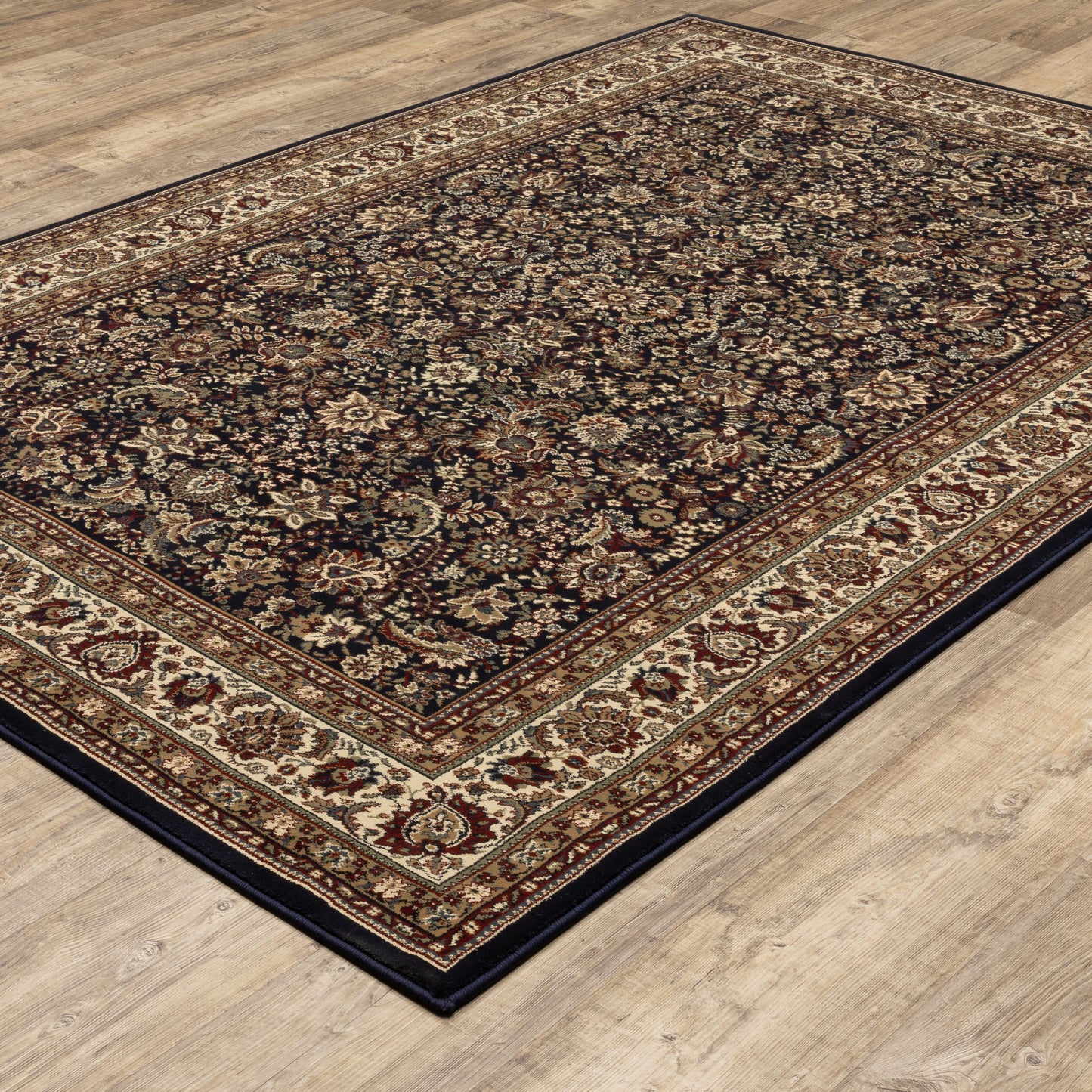 Ariana Blue Red Traditional Oriental Indoor Rug