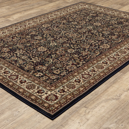 Ariana Blue Red Traditional Oriental Indoor Rug