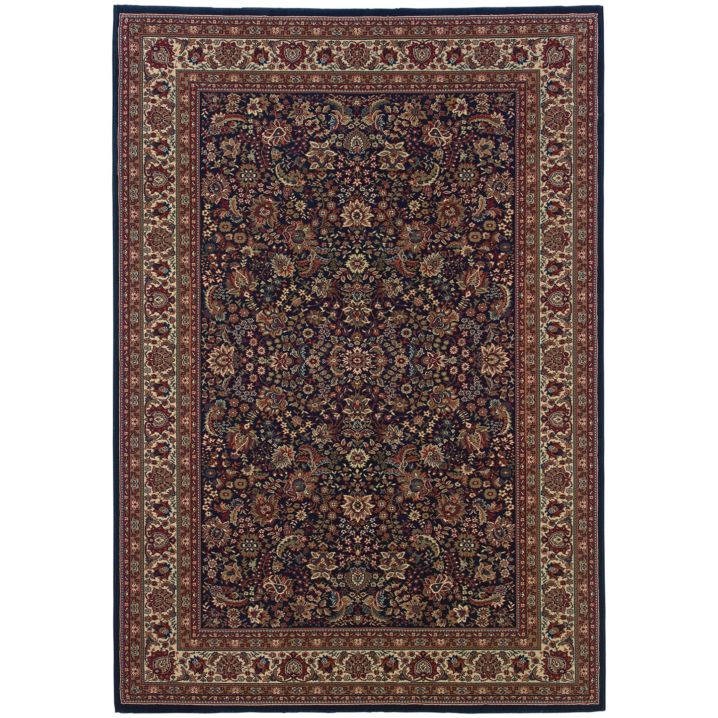 Ariana Blue Red Traditional Oriental Indoor Rug